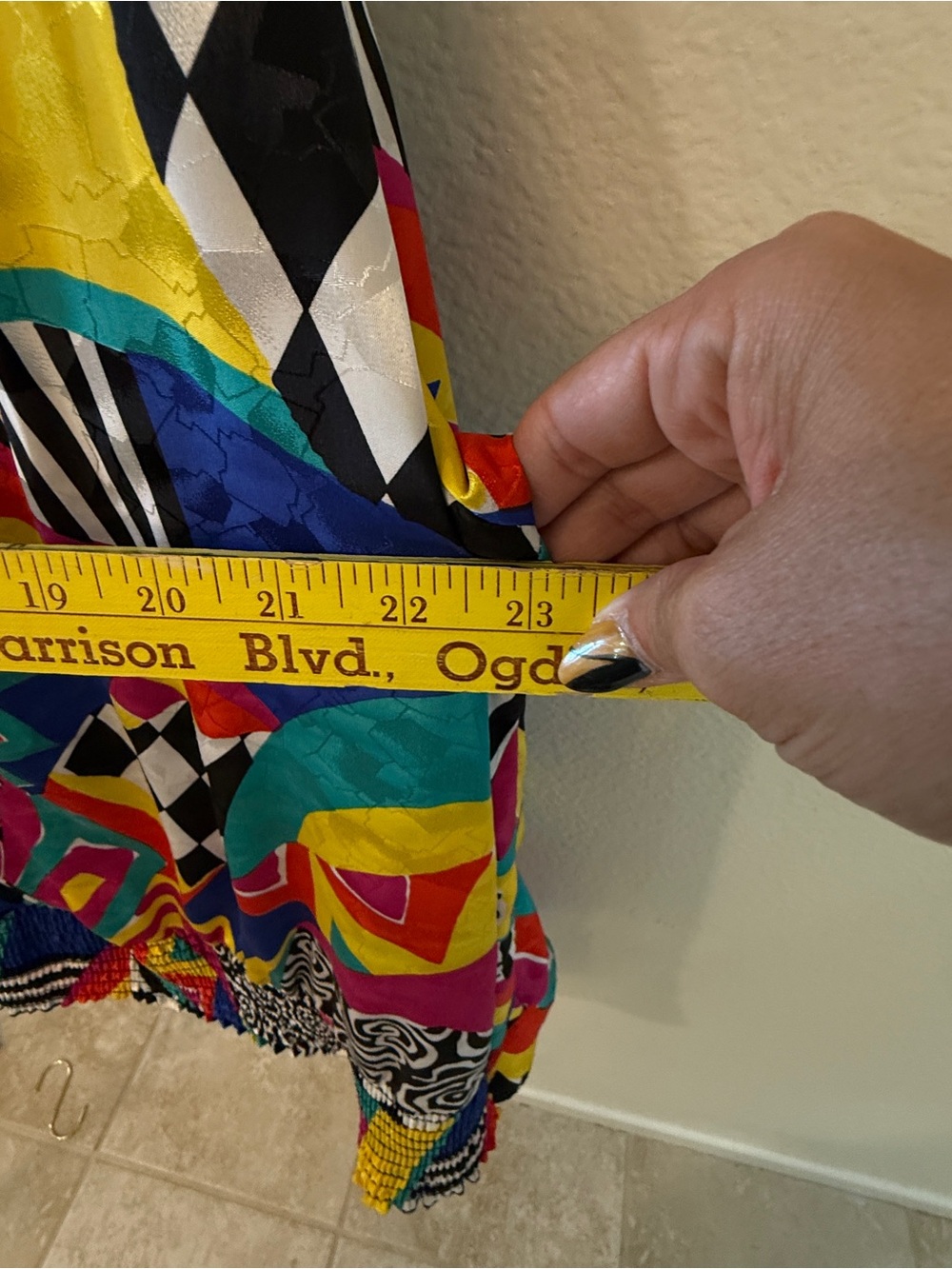 Magna Multicolor Abstract Print Button-Front Blouse - Picture 11 of 11